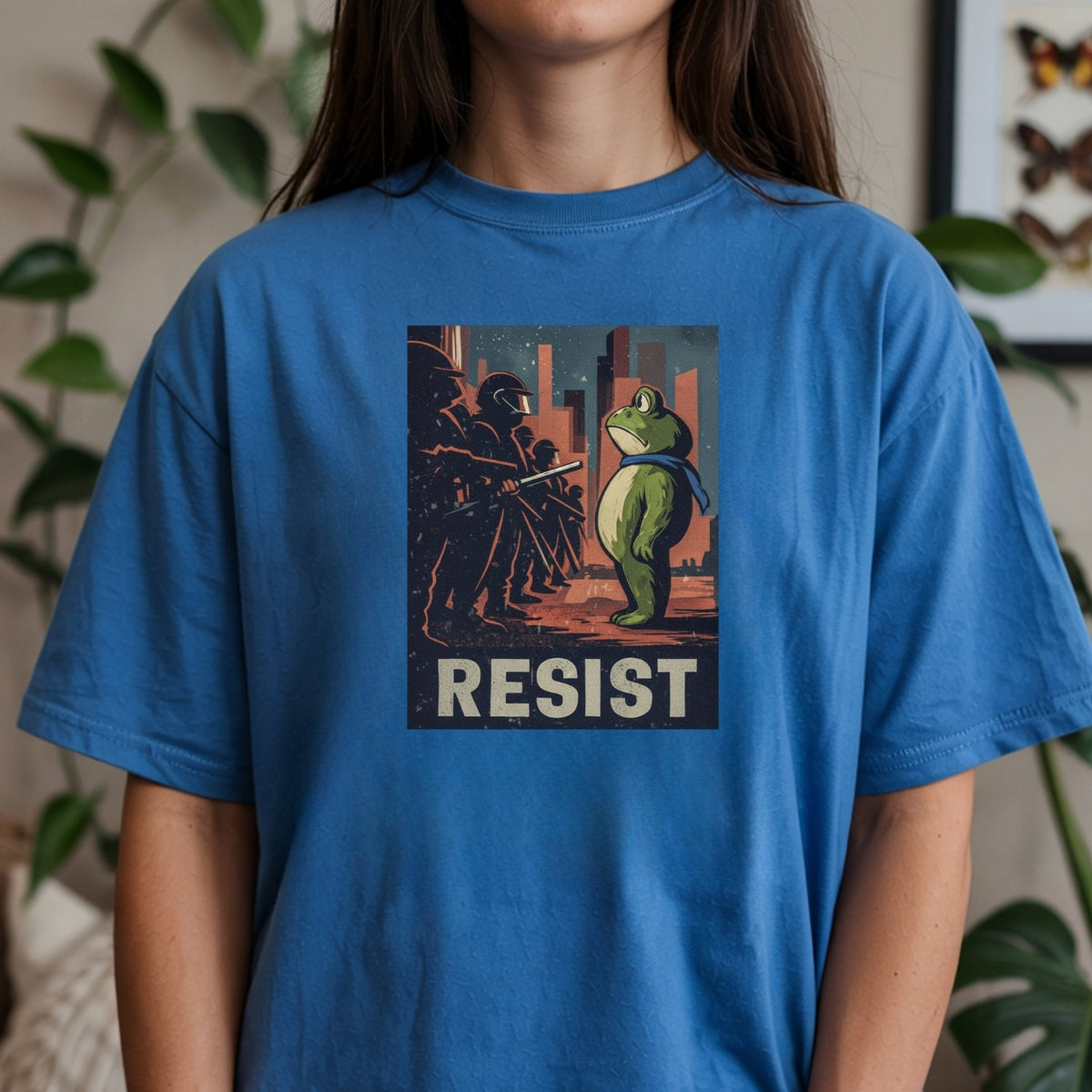 Resist Portland Frog Shirt – Funny Rebel Graphic Tee – No product image 15