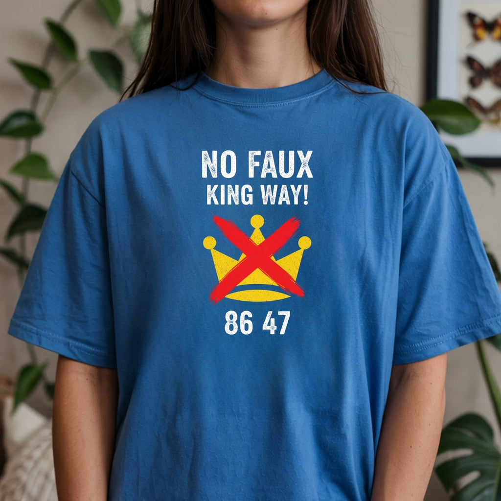 No Faux King Way 8647 Tee – Witty Wordplay Graphic Shirt product image 16