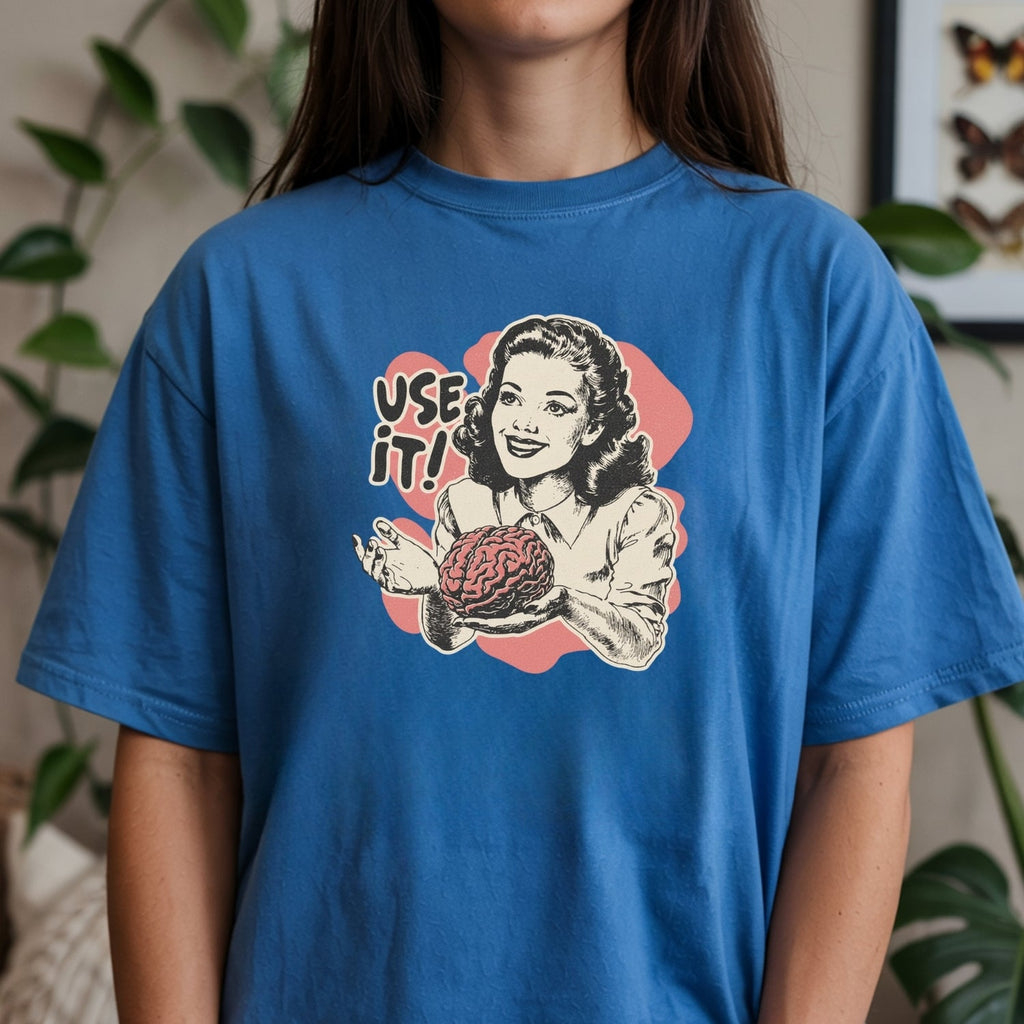 Use Your Brain Graphic T-Shirt – Sarcastic Vintage Tee – product image 12