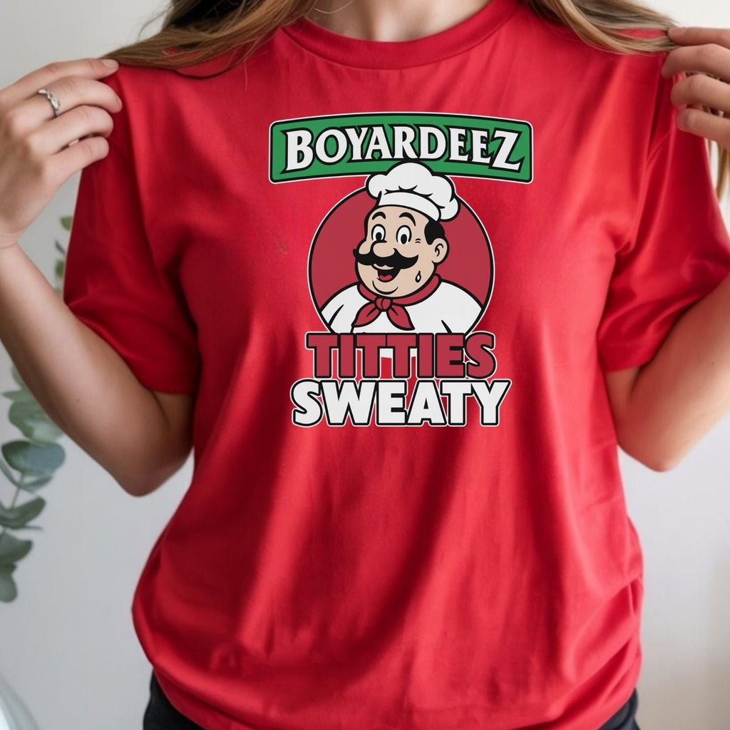 Retro Boyardeez Titties Sweaty Meme Tee - Funny Graphic product image 16