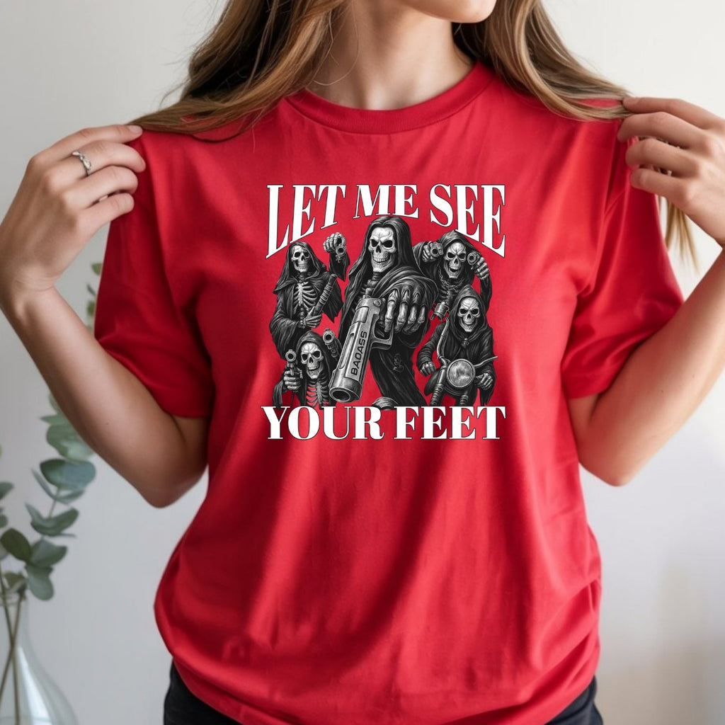 Let Me See Your Feet T-Shirt – Funny Awkward Meme Tee – product image 13