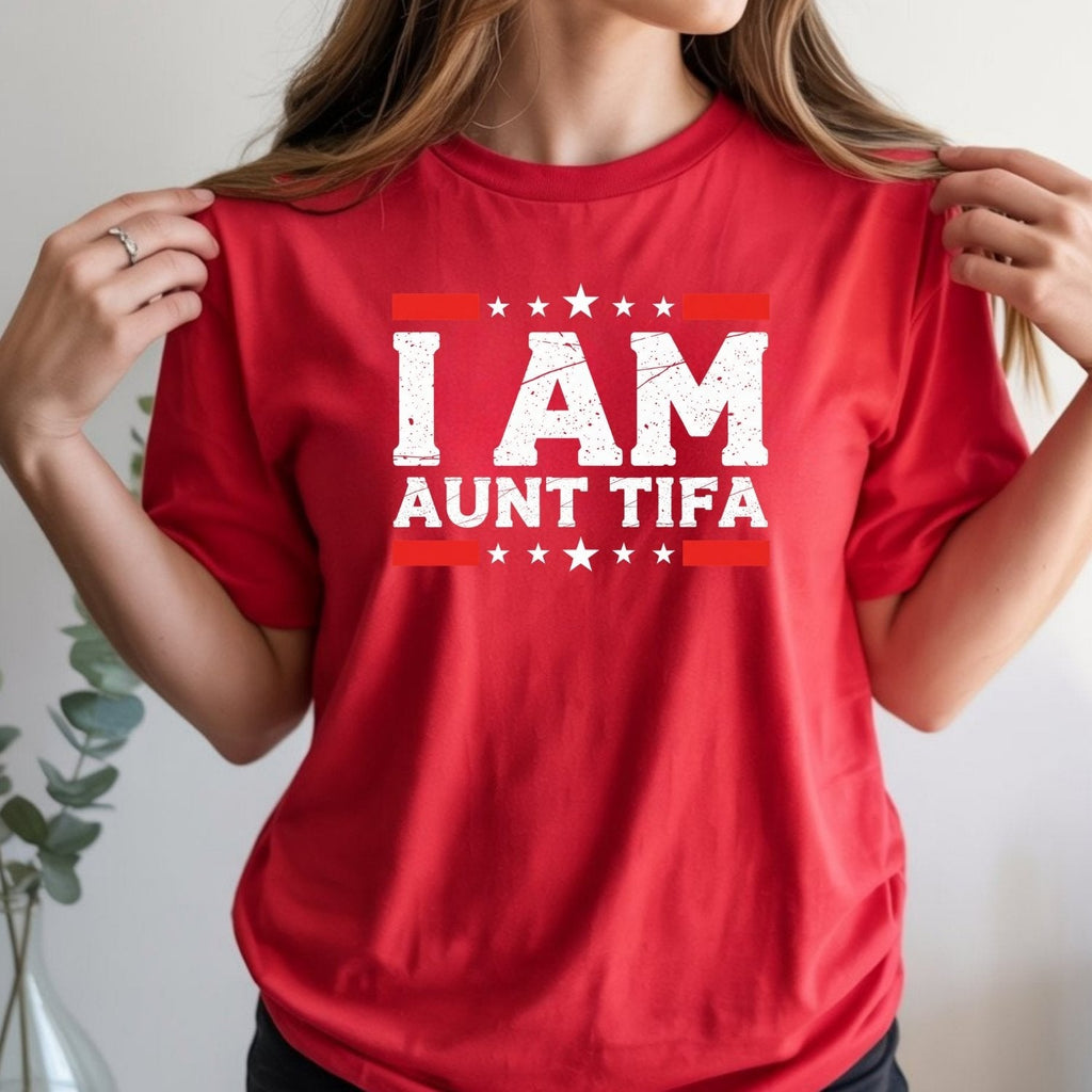 I Am Aunt Tifa T-Shirt – Cute Funny Meme Shirt for Women product image 10