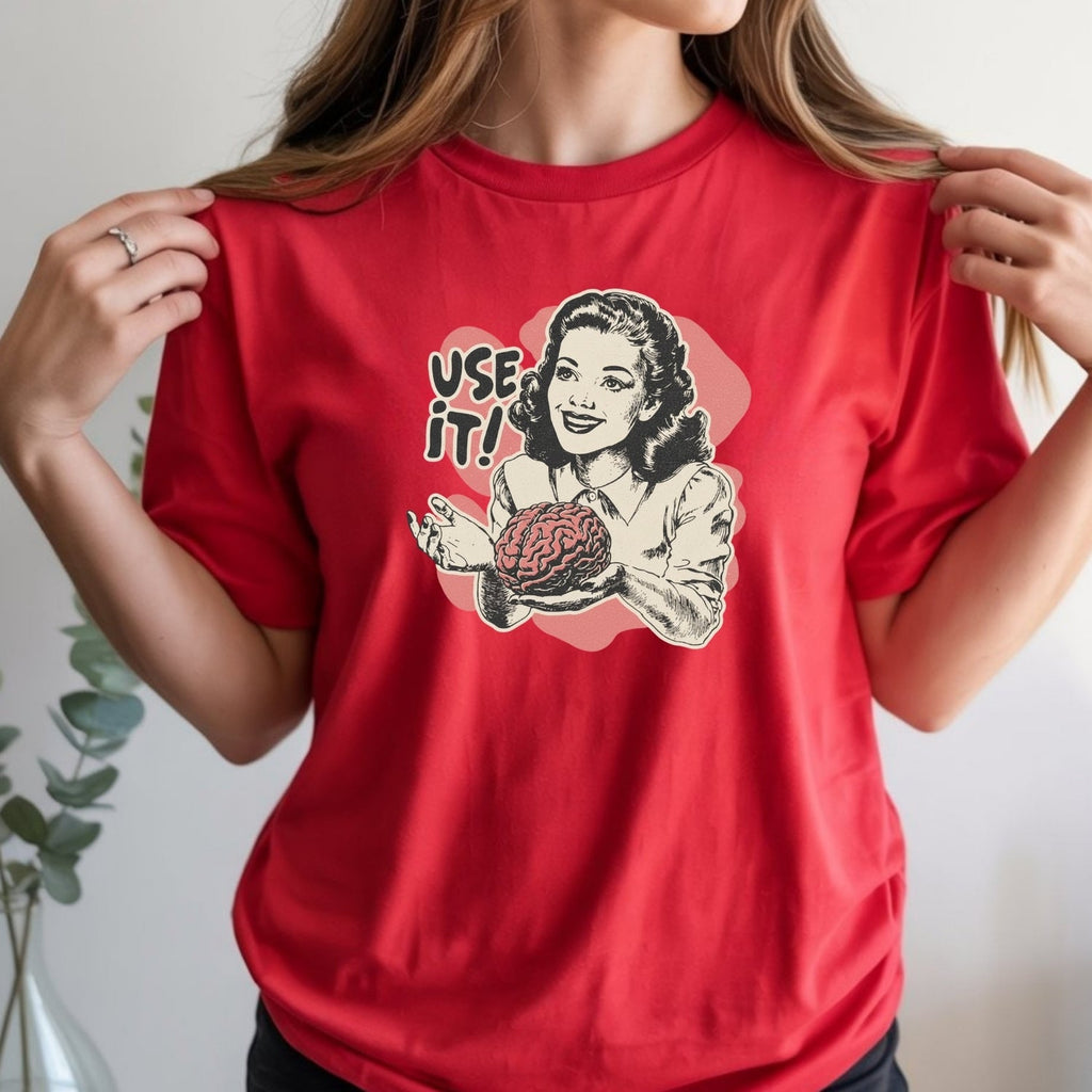 Use Your Brain Graphic T-Shirt – Sarcastic Vintage Tee – product image 13
