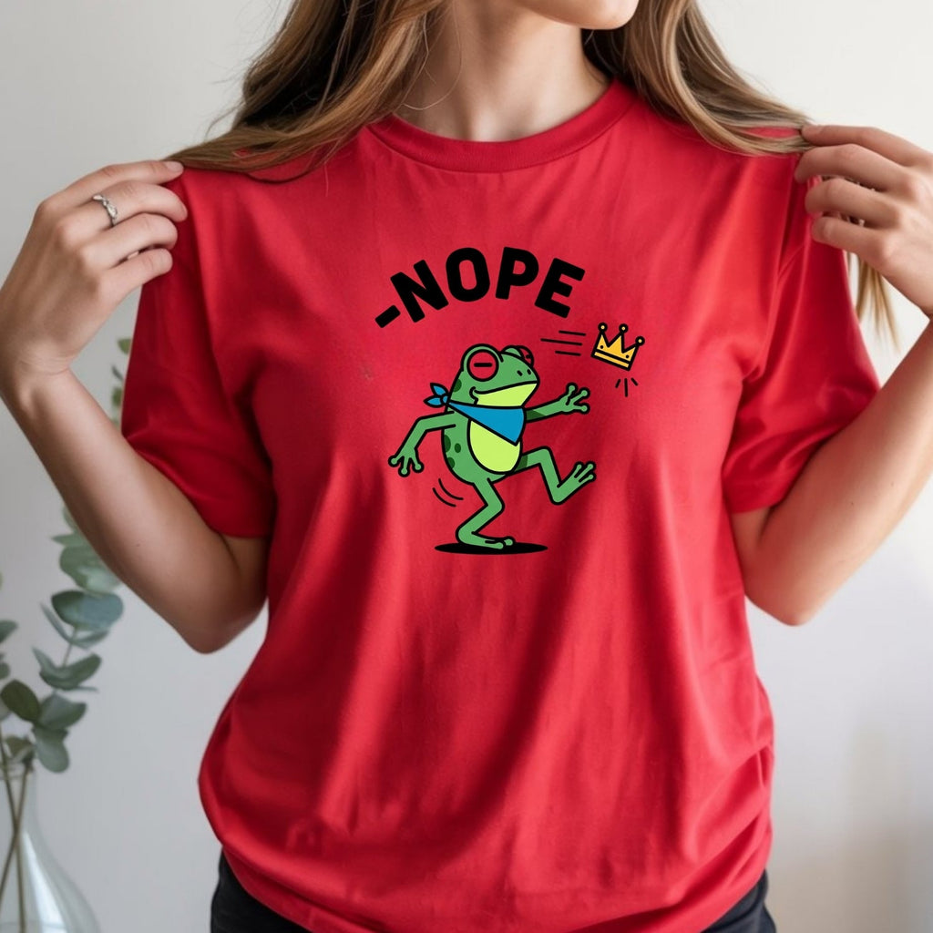 No Kings Streetwear T-Shirt – Frog Graphic Cotton Top for product image 4