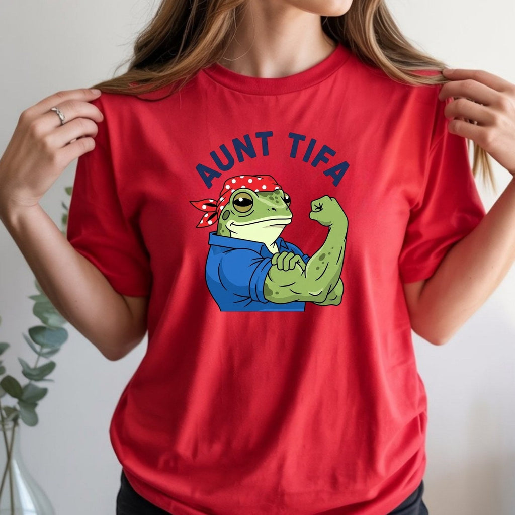 Aunt Tifa Resist Frog T-Shirt – Humorous Graphic Tee for product image 7