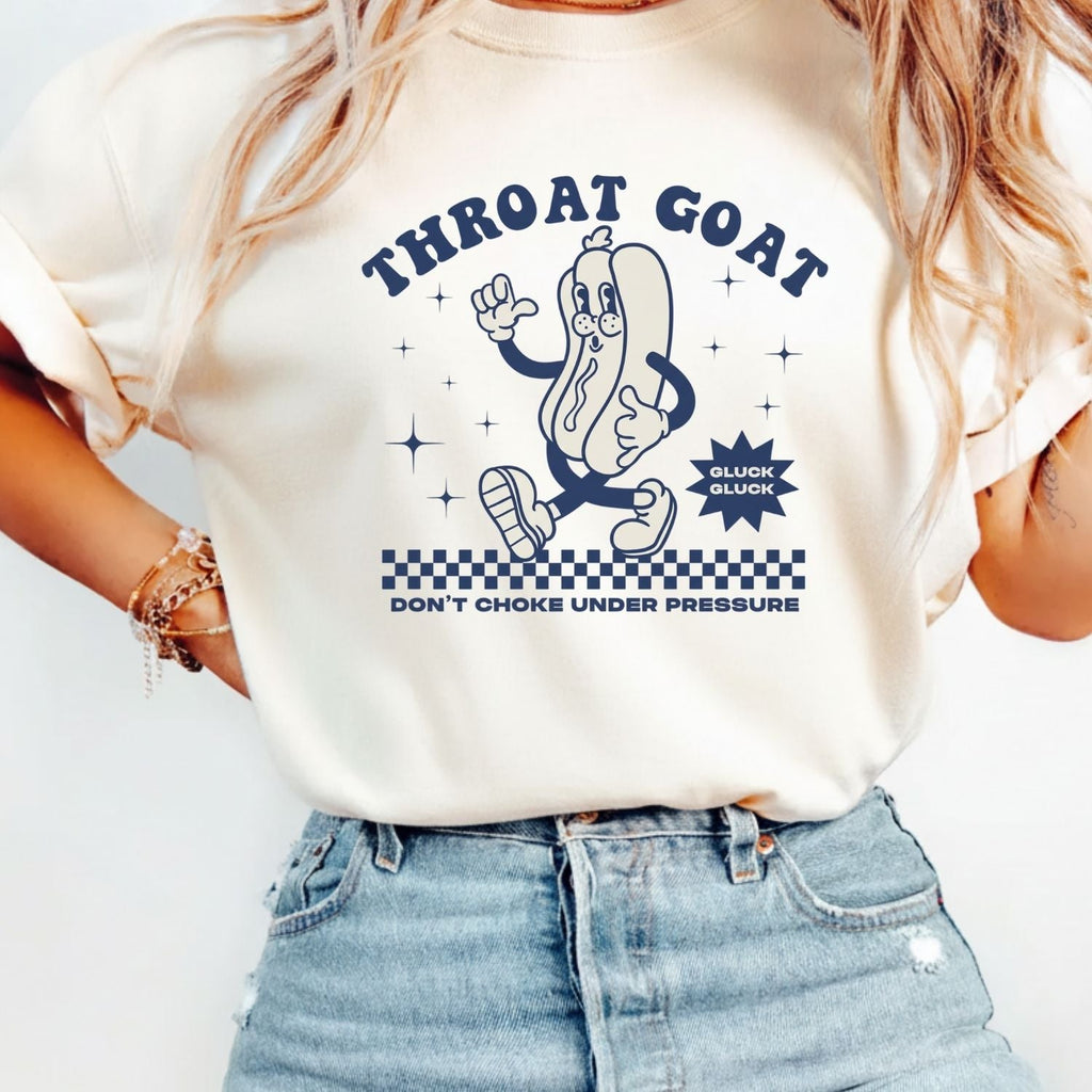Funny Throat Goat Meme T-Shirt - Retro Inappropriate Shirt product image 2
