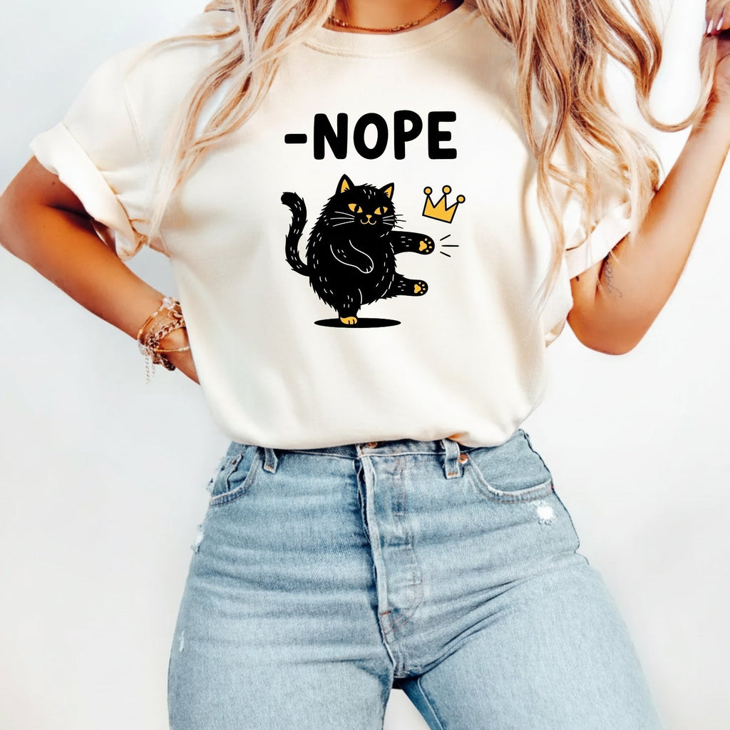 Black Cat Parody T-Shirt – No Kings in America Funny Satire product image 2