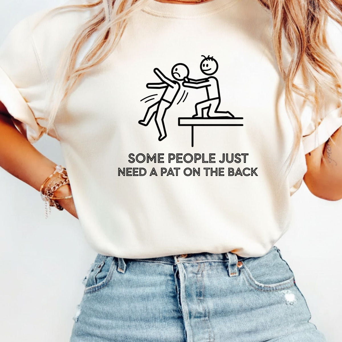 Some People Just Need A Pat On The Back Shirt - Funny product image 1