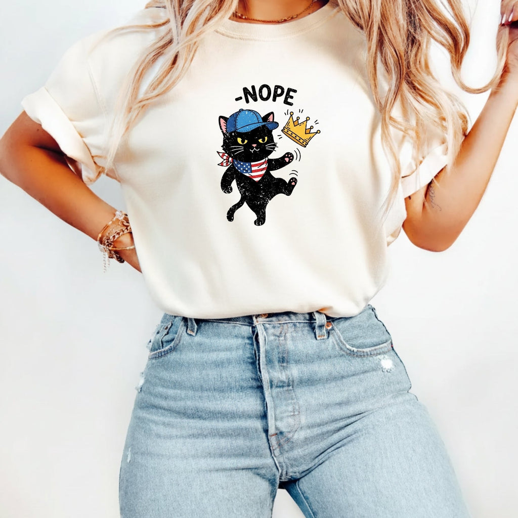 No Kings Shirt – Black Cat Parody Tee – Funny Democracy product image 2