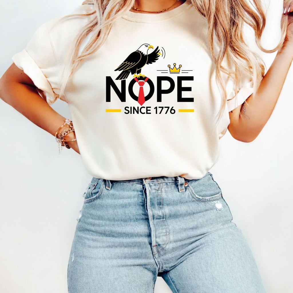 Bald Eagle NOPE Since 1776 T-Shirt – No Kings in America product image 2