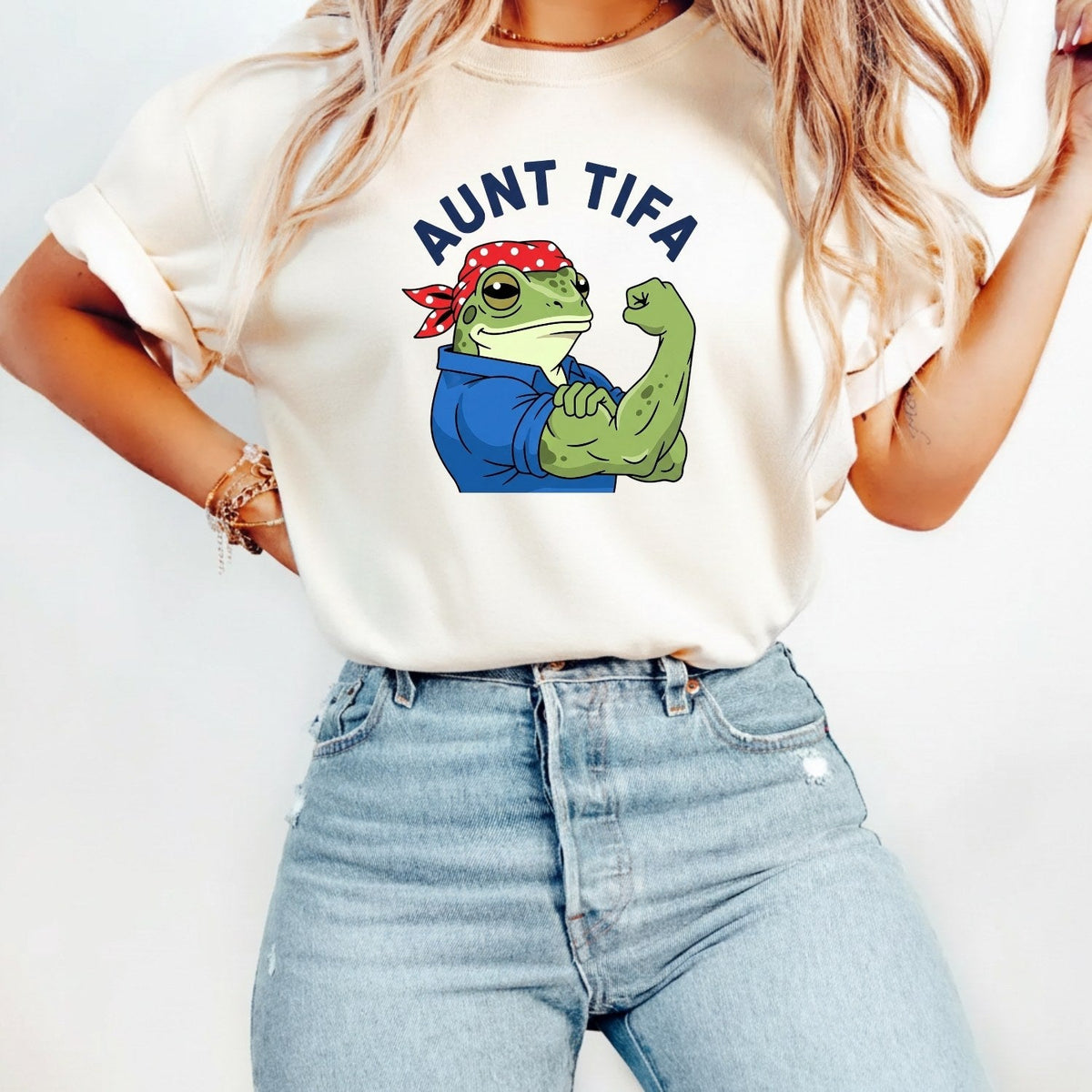 Aunt Tifa Resist Frog T-Shirt – Humorous Graphic Tee for product image 8