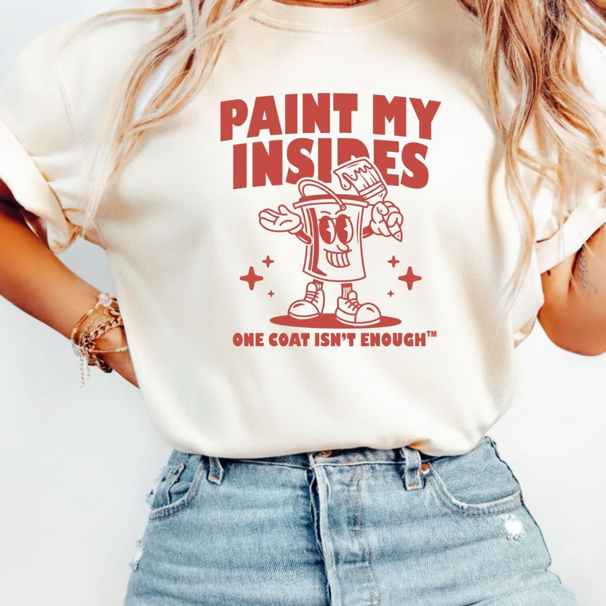 Retro Paint Can Mascot T-Shirt - Funny Art Graphic Tee product image 2