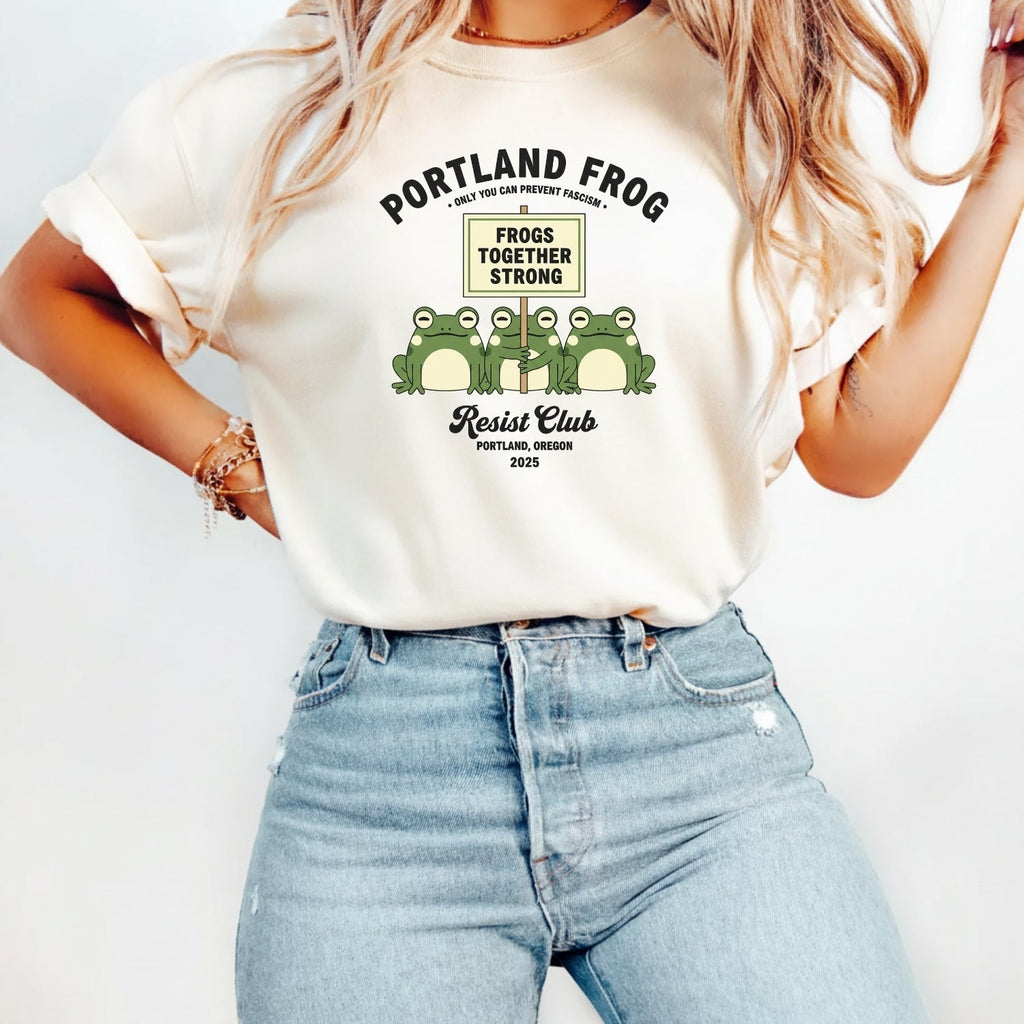 Funny Portland Frog Strong Together Tee – Rebellious Meme product image 2