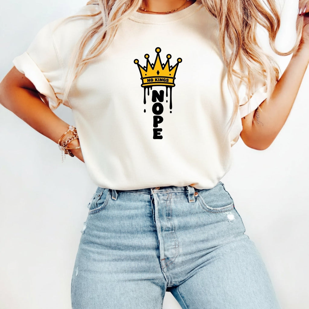 No Kings T-Shirt – Crown Graphic Tee, Patriotic Freedom product image 2
