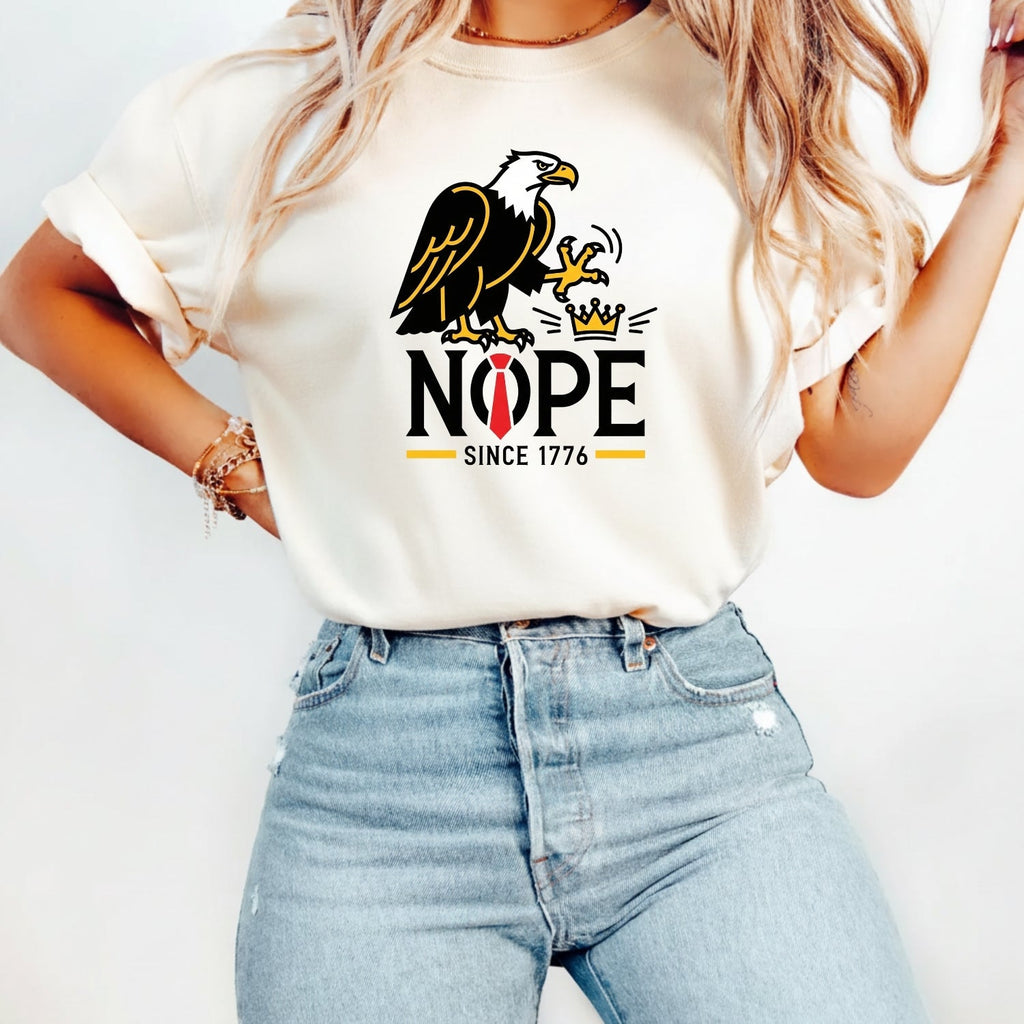 No Kings in America Shirt – Bald Eagle Graphic Tee – Funny product image 1