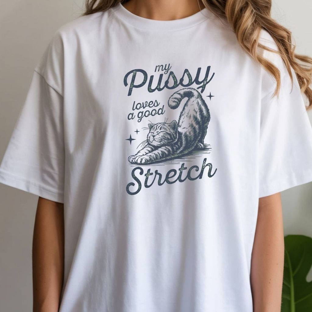 Cheeky Cat Shirt – Funny Stretching Tee, Retro Humor Gift product image 4