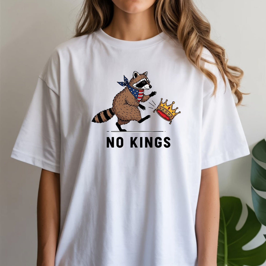 No Kings Raccoon Graphic T-Shirt - Freedom and Independence product image 2