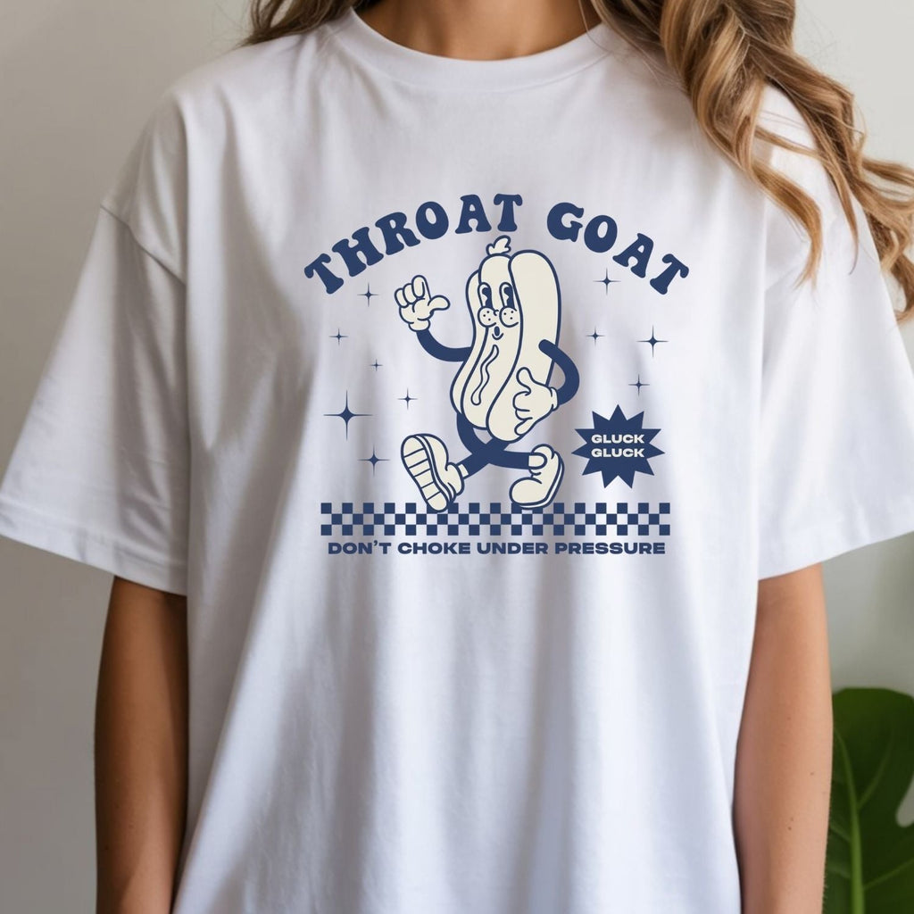 Funny Throat Goat Meme T-Shirt - Retro Inappropriate Shirt product image 3
