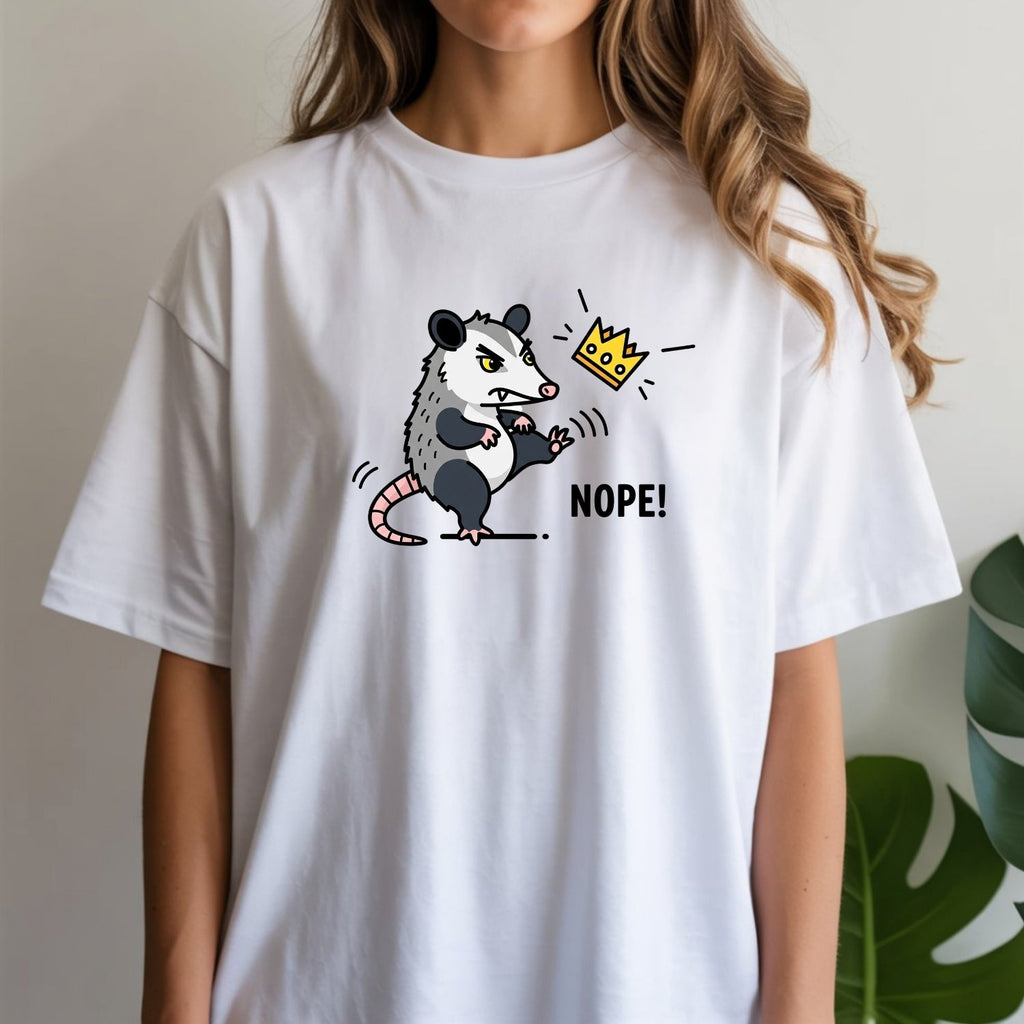 Nope Possum T-Shirt – No Kings Funny Graphic Tee – Grumpy product image 3