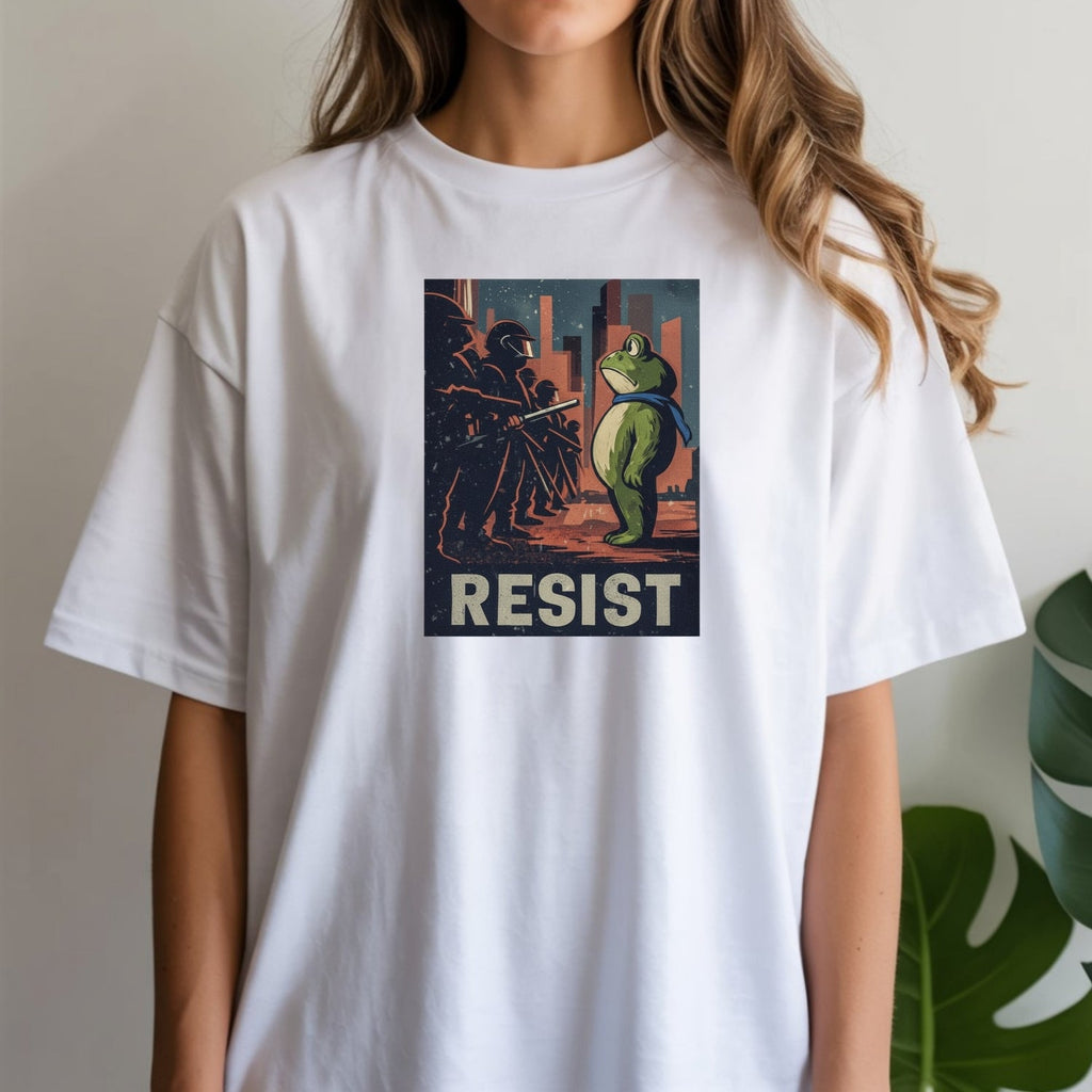 Resist Portland Frog Shirt – Funny Rebel Graphic Tee – No product image 17