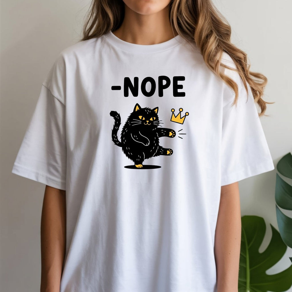 Black Cat Parody T-Shirt – No Kings in America Funny Satire product image 3