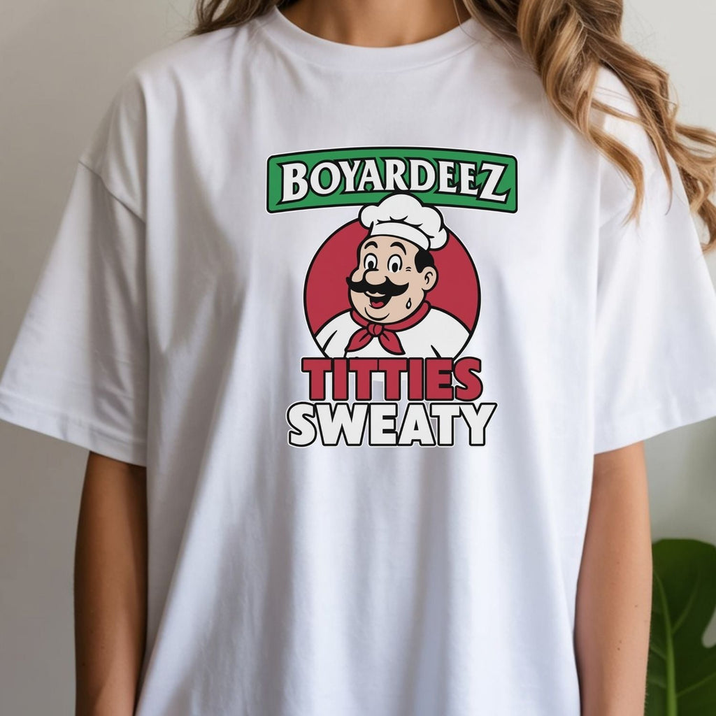 Retro Boyardeez Titties Sweaty Meme Tee - Funny Graphic product image 17