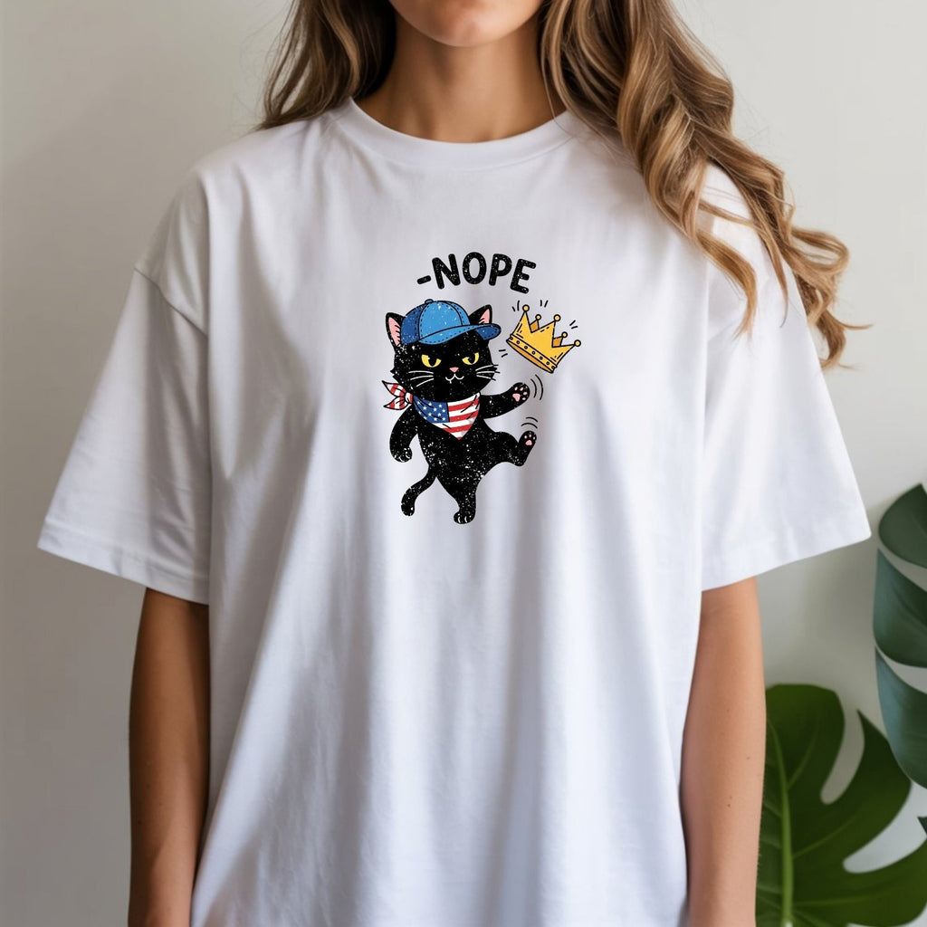 No Kings Shirt – Black Cat Parody Tee – Funny Democracy product image 3