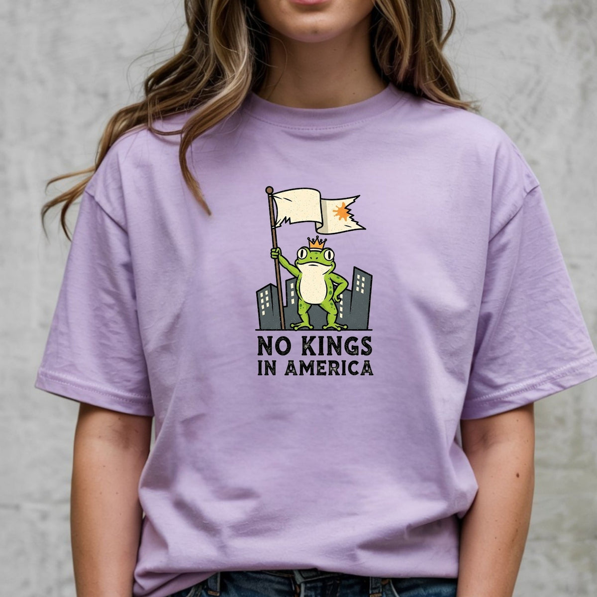 No Kings in America Frog T-Shirt – Rebellious Cartoon product image 21