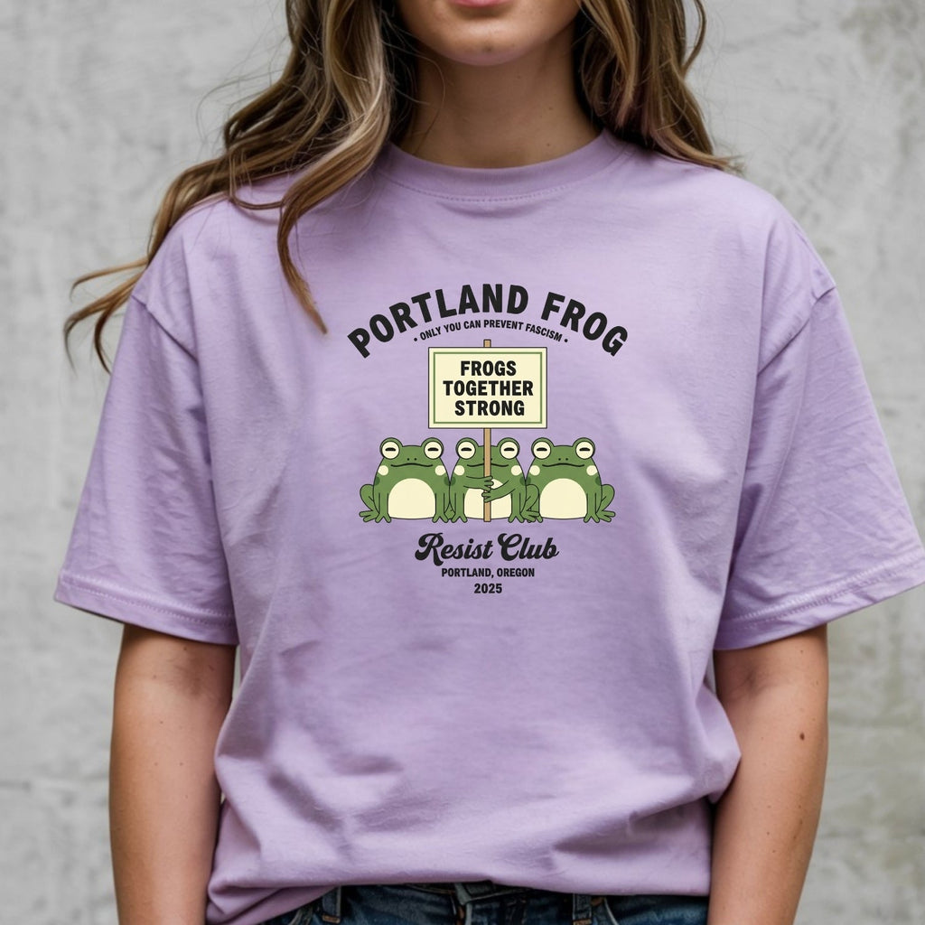 Funny Portland Frog Strong Together Tee – Rebellious Meme product image 4