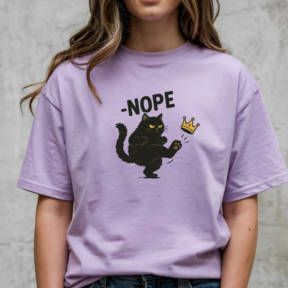 No Kings in America Black Cat Shirt – Funny Political Meme product image 4