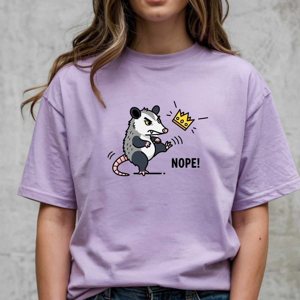 Nope Possum T-Shirt – No Kings Funny Graphic Tee – Grumpy product image 4