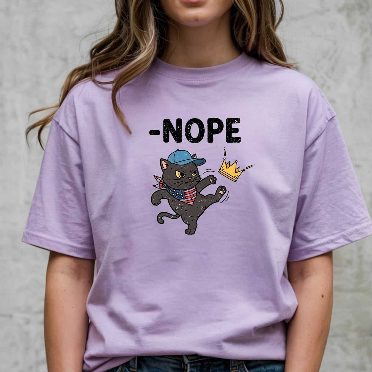 No Kings in America Tee – Black Cat Parody Shirt – Liberty product image 2