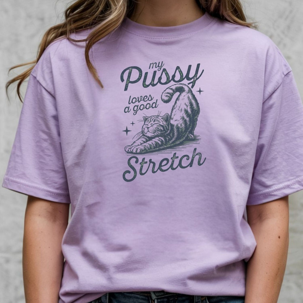 Cheeky Cat Shirt – Funny Stretching Tee, Retro Humor Gift product image 5