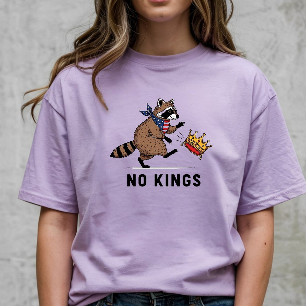 No Kings Raccoon Graphic T-Shirt - Freedom and Independence product image 3
