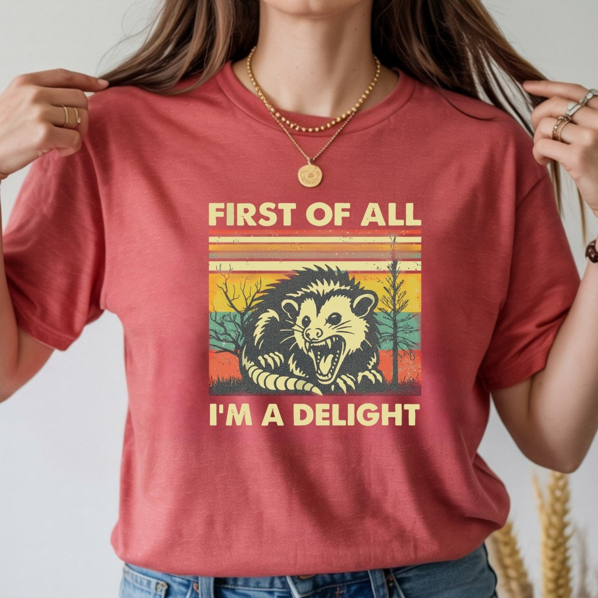 First of All I’m a Delight T-Shirt – Funny Opossum Tee – product image 14