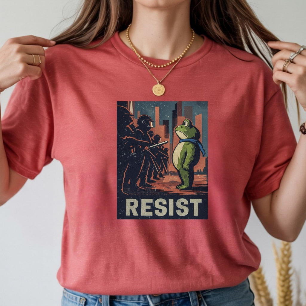 Resist Portland Frog Shirt – Funny Rebel Graphic Tee – No product image 19