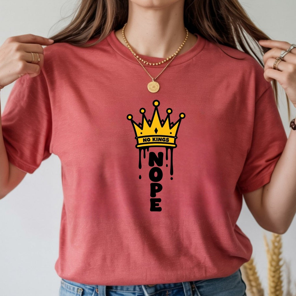 No Kings T-Shirt – Crown Graphic Tee, Patriotic Freedom product image 5