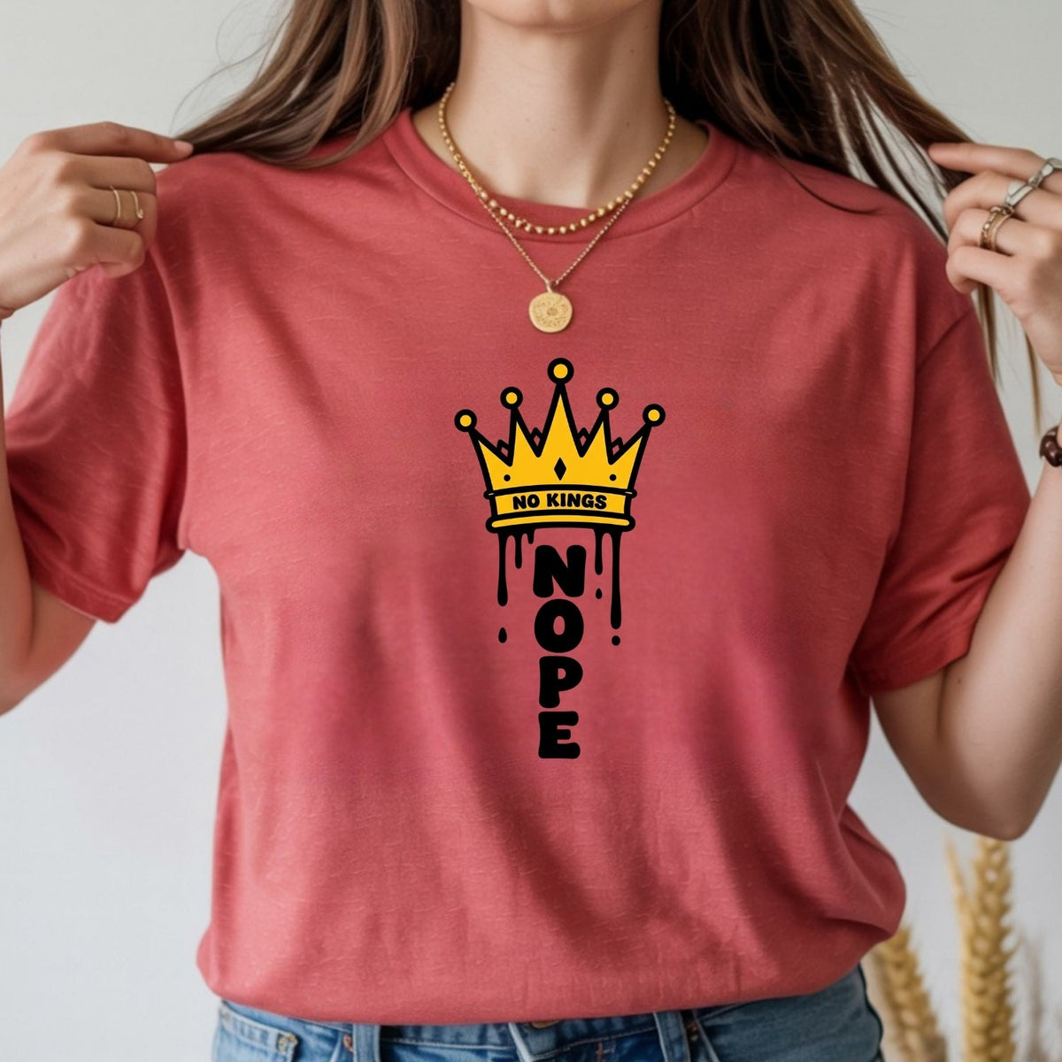 No Kings T-Shirt – Crown Graphic Tee, Patriotic Freedom product image 5