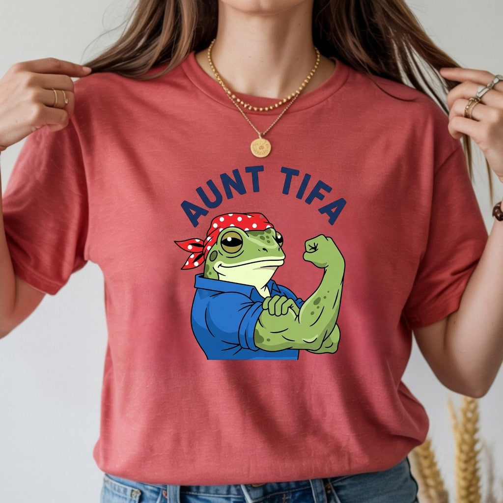 Aunt Tifa Resist Frog T-Shirt – Humorous Graphic Tee for product image 11