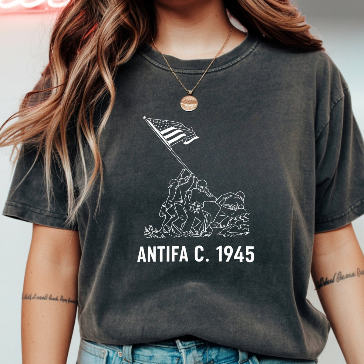 1945 Victory Shirt – Vintage USA Heritage Tee – Freedom and product image 12