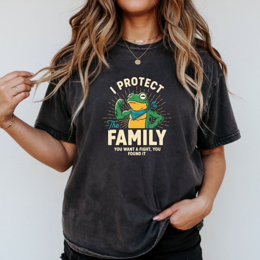 I Protect Family Frog Graphic Tee – No Kings in America product image 17