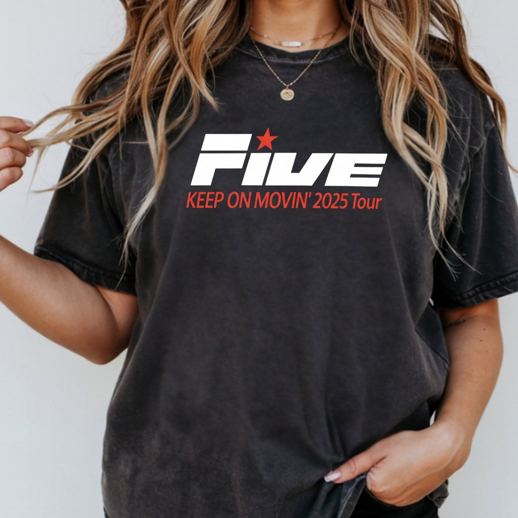 Vintage Five 90s Boyband T-Shirt – Retro Pop Tour-Inspired product image 12
