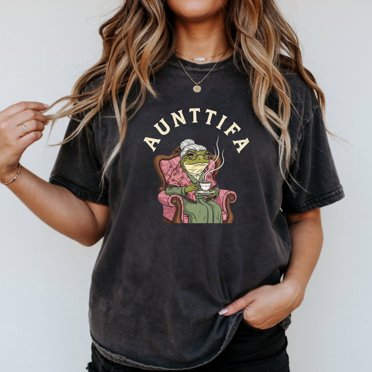 Funny Frog Meme Shirt – Aunt Tifa Inspired Graphic Tee product image 9