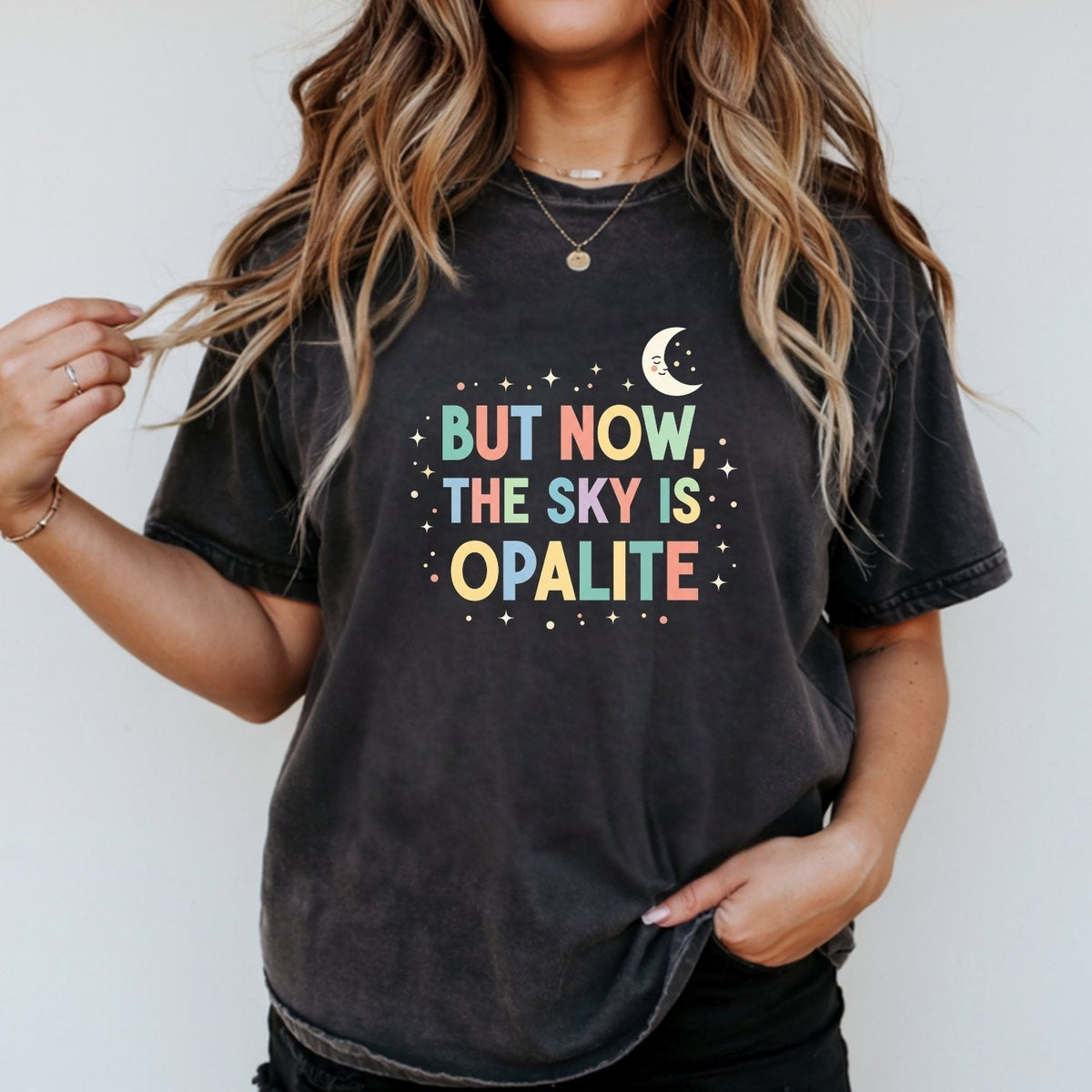 Opalite Showgirl Graphic Tee – Poetic Romantic Pastel Shirt product image 1