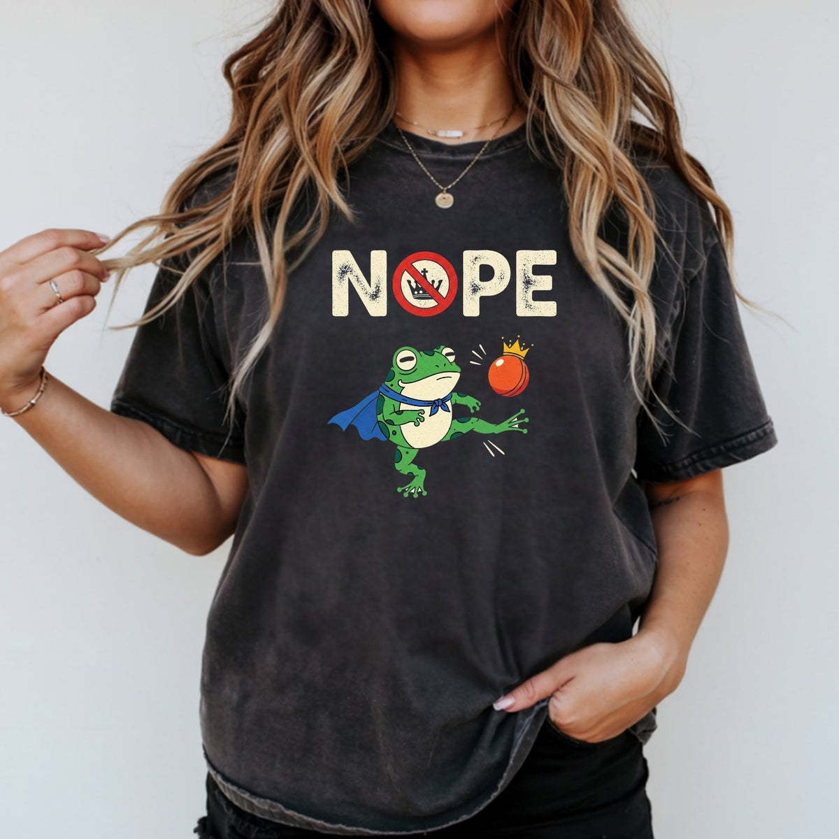 Portland Frog NOPE Meme Tee – Funny Rebellious Unisex product image 17