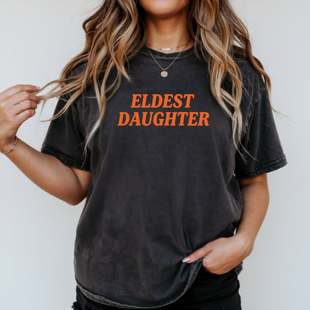 Retro Eldest Daughter Tee – Funny Aesthetic Graphic Shirt product image 13