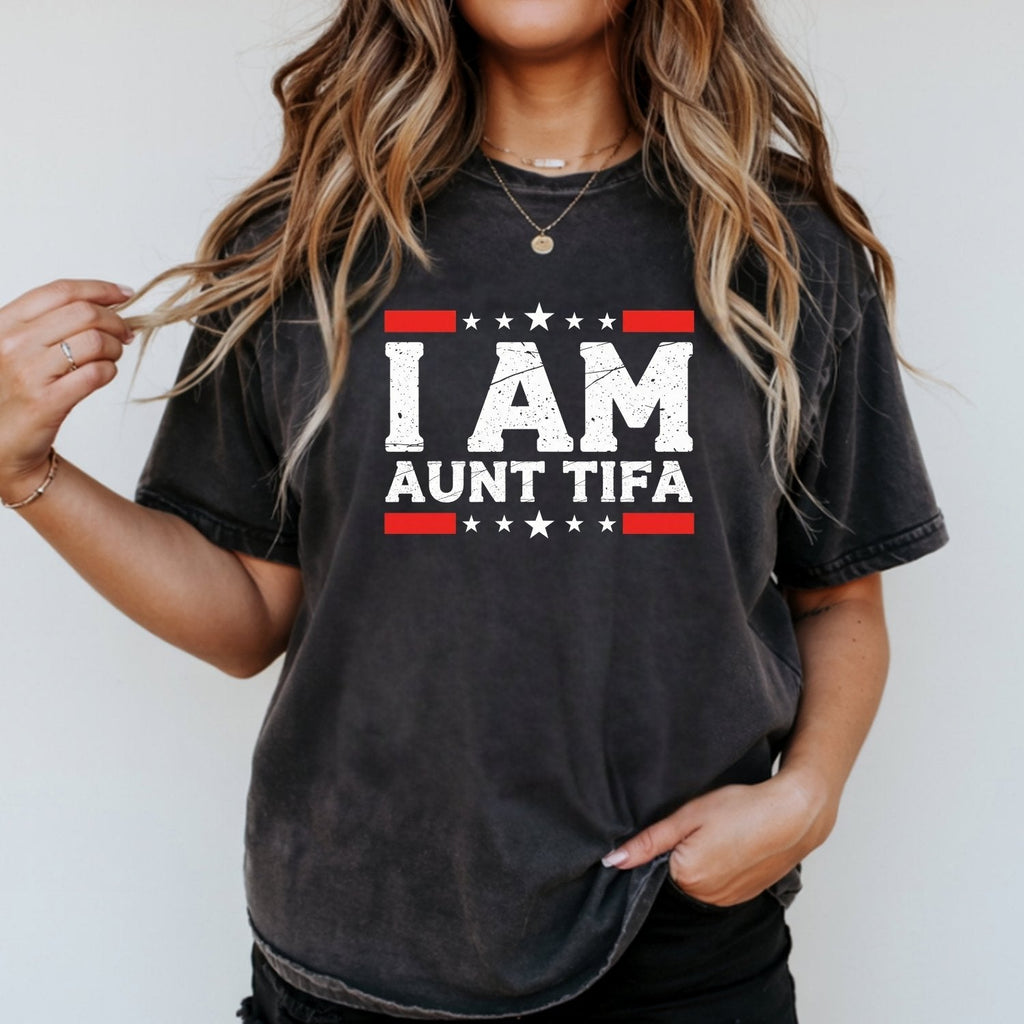 I Am Aunt Tifa T-Shirt – Cute Funny Meme Shirt for Women product image 11