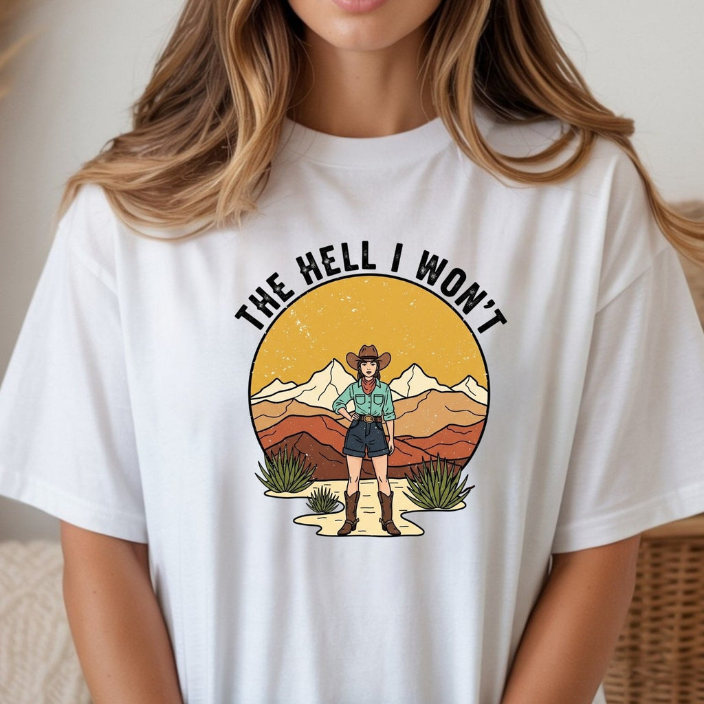 The Hell I Won’t Shirt – Retro Feminist Tee, Women’s product image 5