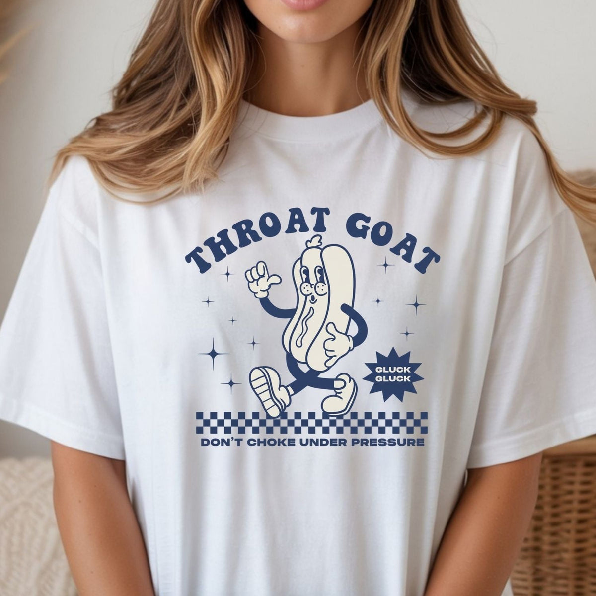 Funny Throat Goat Meme T-Shirt - Retro Inappropriate Shirt product image 5