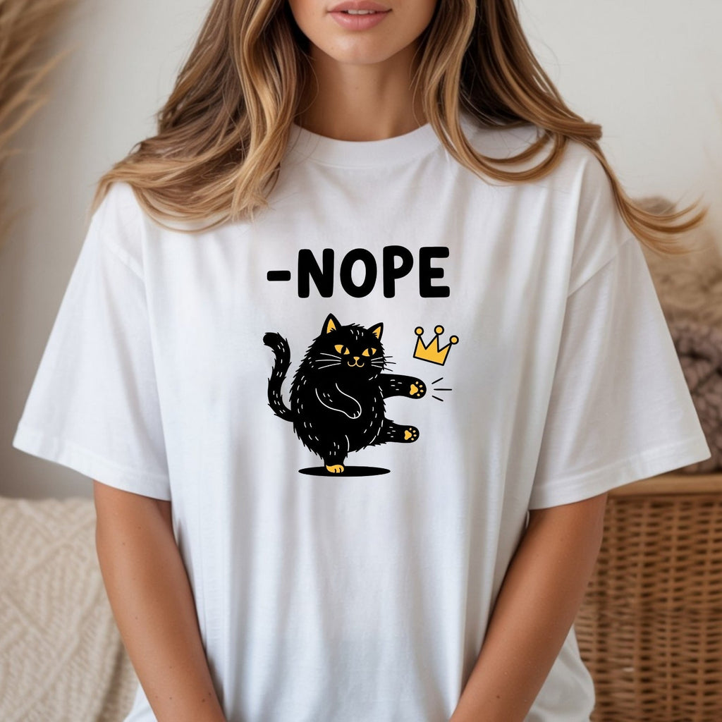 Black Cat Parody T-Shirt – No Kings in America Funny Satire product image 6